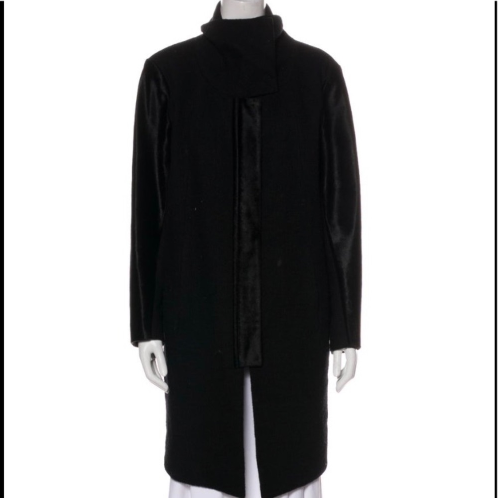 Helmet Lang calf hair and wool black coat‎